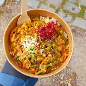 peanut chili 7€ at Vegan Shuttle in Hamburg