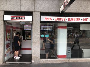 Street view  at Lord of the Fries in Sydney