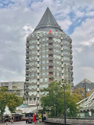 Blaaktoren aka Het Potlood at Vegan Food Tour Rotterdam in Rotterdam