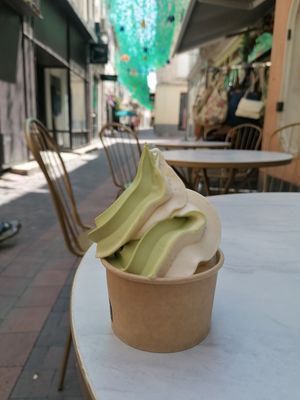 Home made and vegan Soft Ice cream at Chabana in Narbonne