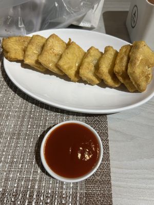 Fried tofu app.. forgot the Nepali name   at Himalayan Vegan Restaurant in Kathmandu