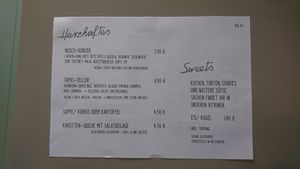 Menu at NOSCH.La Tortita in Leipzig