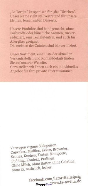 Flyer (back) at NOSCH.La Tortita in Leipzig