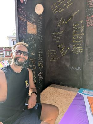 Write your doctor's note on the wall at Doctor Burger in Tenerife