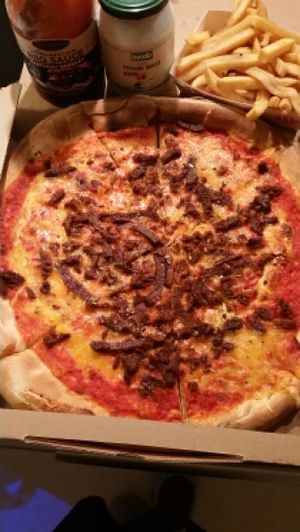 Best vegan pizza  at Express Pizza in Copenhagen