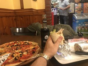 Durum and pizza  at Express Pizza in Copenhagen