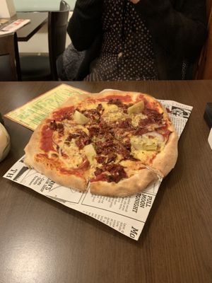 Delicious pizza! at Express Pizza in Copenhagen