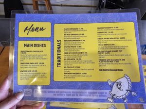 Menu at Shottas Medellin Vegan Food in Medellin