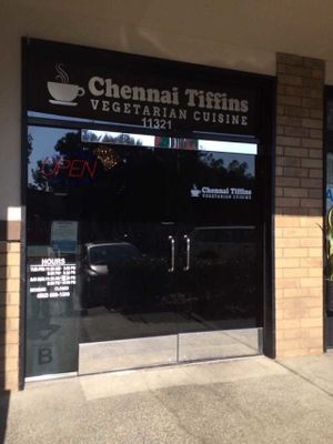 Entrance to Chennai Tiffins!  at Chennai Tiffins in San Diego