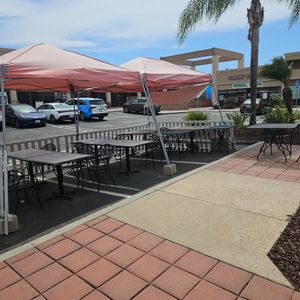 Outdoor seating. at Chennai Tiffins in San Diego
