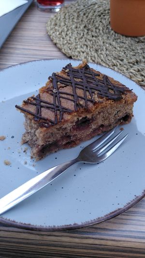 Veganer Haselnusskuchen at Café Clara in Puenderich
