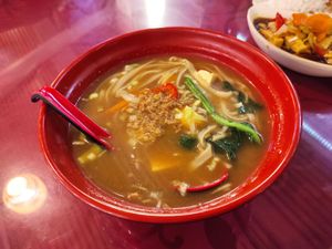 Tofu noodle soup at Golden Bowl Dim Sum in Rovaniemi