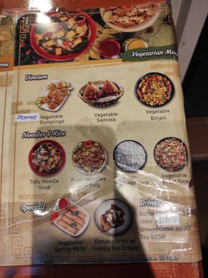 Menu at Golden Bowl Dim Sum in Rovaniemi