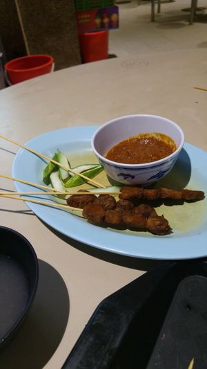 satay at Yuan Xiang Vegetarian in Northeast Singapore
