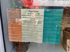 Menu at Magic Potions in Paris
