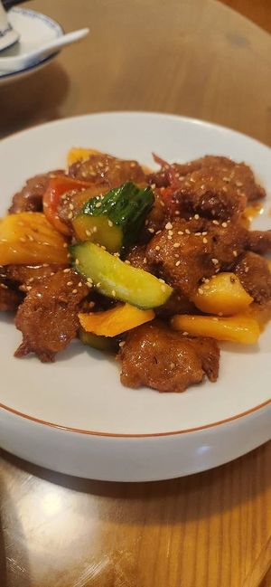Sweet sour "ribs" at Vidatang Vegetarian Restaurant - 一道汤素食馆 in Haikou