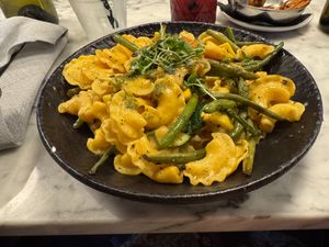 Housemade Pasta, Seasonal Vegetables with Garlic and Herb Olive Oil at Blackwall Barn & Lodge Columbia in Columbia