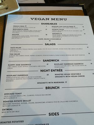 Ask for the Vegan menu  at Par 3 at Poplar Creek in San Mateo