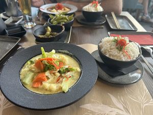 Thai vegetable green curryy  at Trinity in Dubrovnik