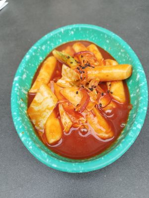 Vegan tteokkbokki at Modern Korean in Vienna