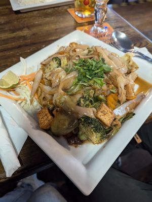 Pad thai at The Crown & Cushion in South East London