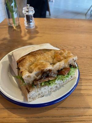 Sticky soy aubergine and tofu sandwich at The Bristol Loaf - Bristol Beacon in Bristol