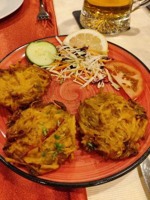 Vegetable pakoras at Shahi Indian Fariones in Lanzarote