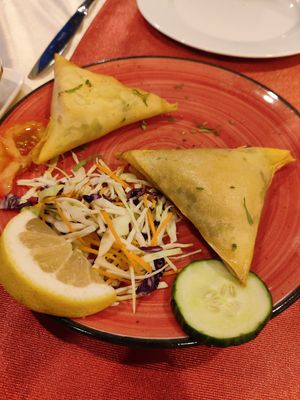 Vegetable samosas at Shahi Indian Fariones in Lanzarote