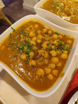 Chickpea curry at Shahi Indian Fariones in Lanzarote