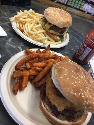 Mac Daddy and Western Bacon  at Organix Vegan Deli in Los Angeles