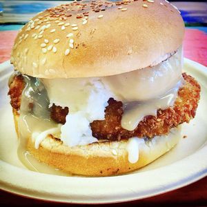 Southern Belle Chick’n Sandwich  at Organix Vegan Deli in Los Angeles