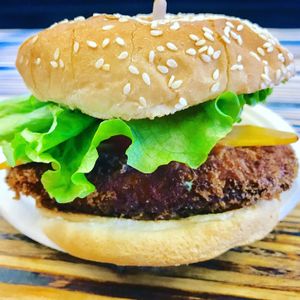 Spicy Chick’n Sandwich  at Organix Vegan Deli in Los Angeles