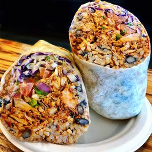 Barbacoa Burrito  at Organix Vegan Deli in Los Angeles