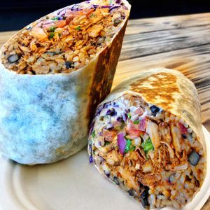 Vegan Barbacoa Jackfruit Burrito  at Organix Vegan Deli in Los Angeles