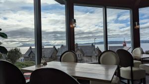 View from restaurant at The Terrace Restaurant  in Mallaig