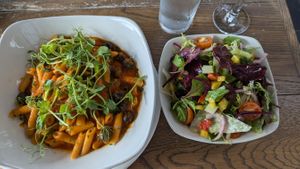 Penne Arrabbiata at The Terrace Restaurant  in Mallaig