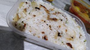 Mushroom rice (March 2025) at Shilam Tandoori in Aberystwyth