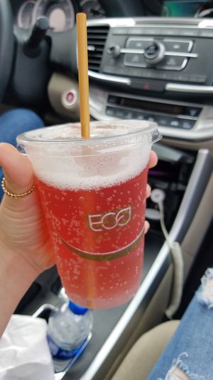 Passionfruit kombucha on tap at Eco-Bean Organic Coffee House in Tarpon Springs