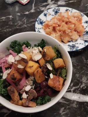 harvest grain bowl & hashies at The Literary in Champaign