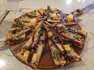 Captain Jack flatbread at The Literary in Champaign