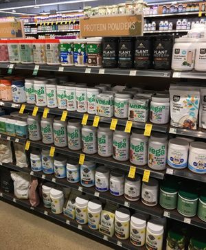 Vegan protein powders at Whole Foods Market in Edina