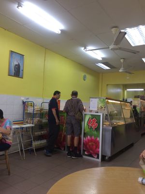 Buffet counter at Fo Guang Menu Vegetarian Restaurant in Penang
