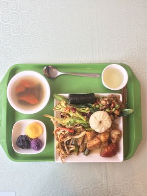 Plate of buffet  at Yù Sù Gé in Chengdu