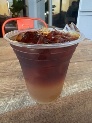 Dark and stormy (espresso and ginger beer)  at Backyard Bagel in Seattle