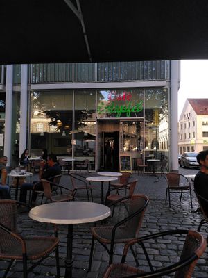 Outside at Erdapfel in Luebeck