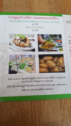 Speisekarte Teil 2 at Erdapfel in Luebeck