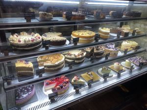 Four vegan cakes available!  at Garden Café Brighton in Brighton