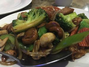 ";Beef"; with Cashew and Vegetables at Moonlight Cafe in Seattle