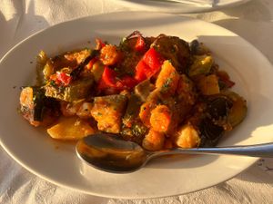 “Briam” oven vegetables  at Taverna Stefanos in Parga