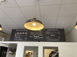 Menu board  at Yomaro - Frozen Yogurt  in Hamburg